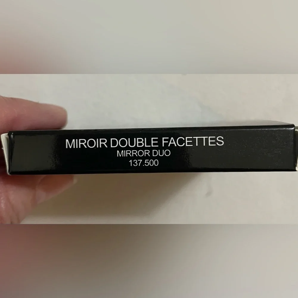 NIB Chanel Double Compact Mirror With Velvet Black Pouch